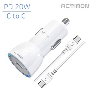 차량용 PD 20W 초고속 충전기 (C포트)(C to C)MON-CC-PD20W