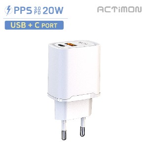 가정용 PD 20W 초고속 2포트 충전기(USB+C)  MON-PD20W-CU