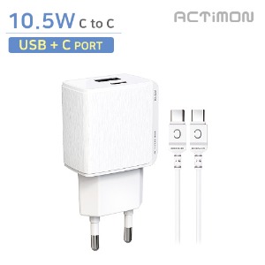 가정용 10.5W 2포트 충전기( USB+C ) (C to C)MON-TC7-10W-CU-CP